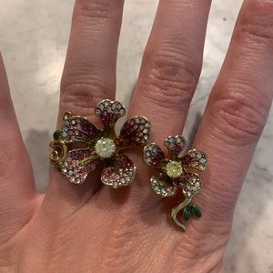 Juicy Couture Floral Double Ring